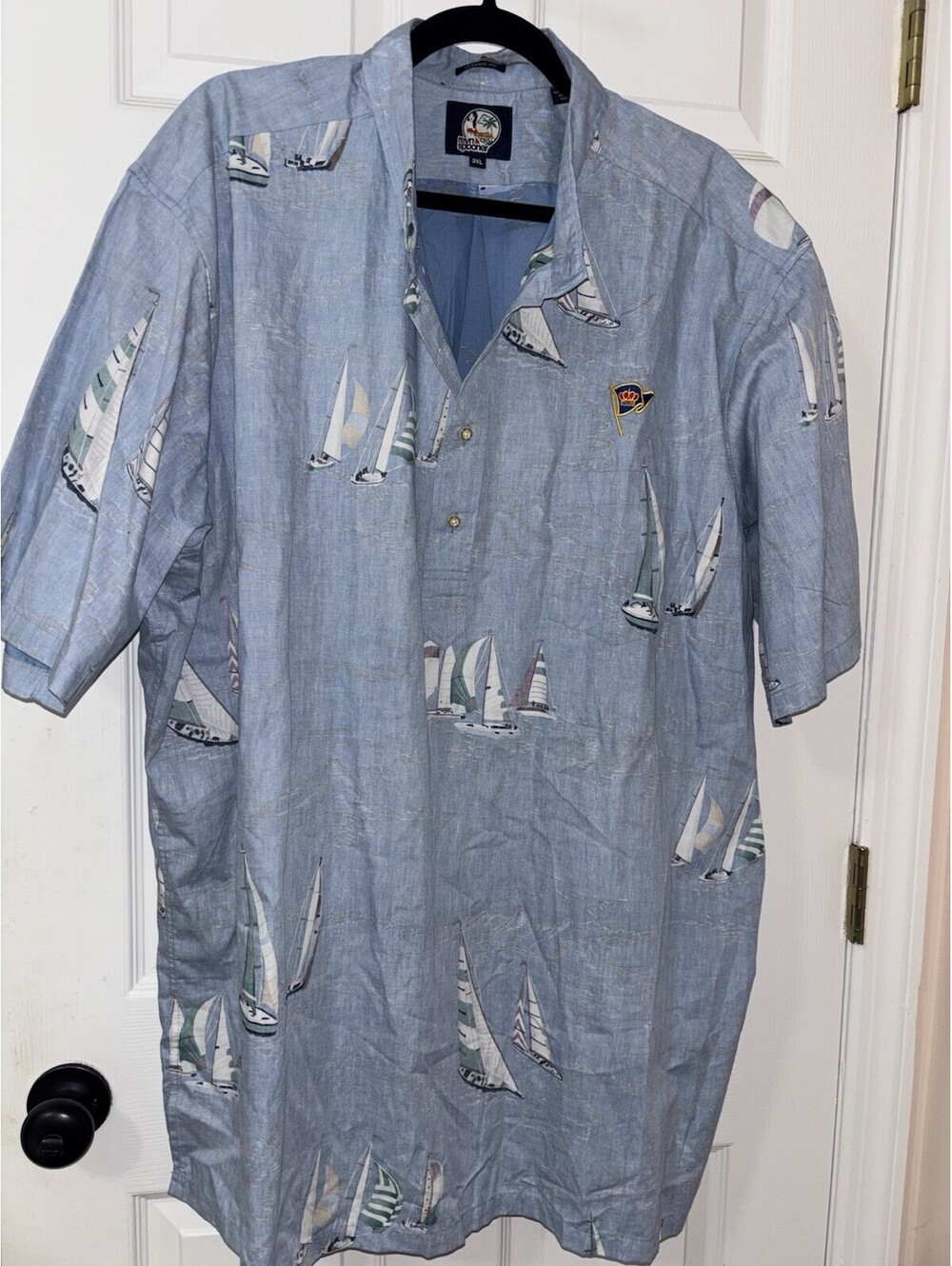 Reyn Spooner x Coronado Yacht Club Sailing Boats PULLOVER 3XL Hawaiian Shirt